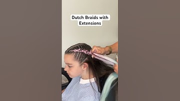 Dutch braids with extensions #hairstyles #braids #feedinbraids #hairvideo #braidstyles #dutchbraid