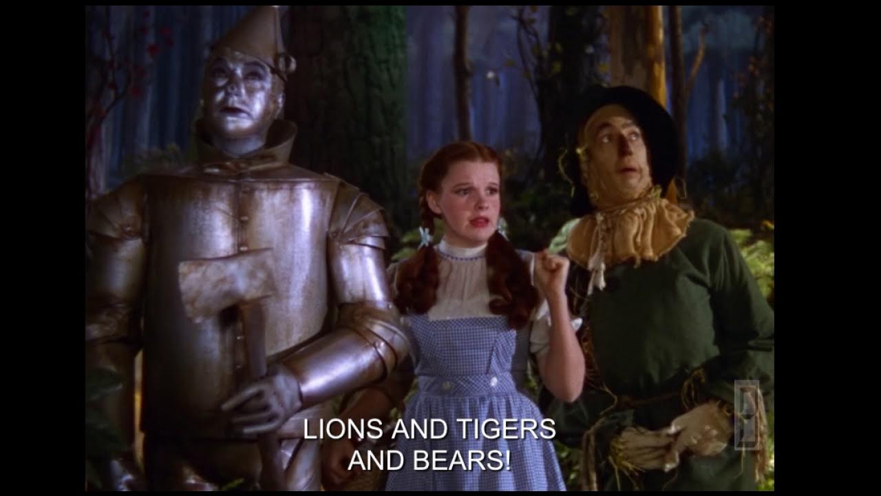 Lions and Tigers and Bears, Oh My! "The Wizard of Oz" (1939) YouTube