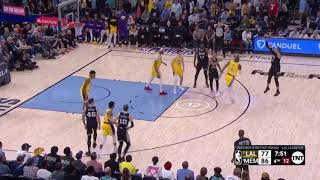 Dillon Brooks stares down LeBron James after this three ?