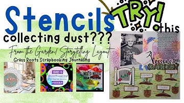 From The Garden Layout using Stencils| #30dscbl19 + #h2kakws + #mixedmediamayhem 