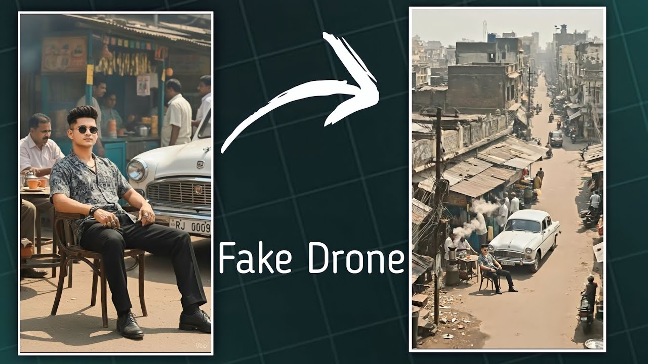 Image Se Fake Drone Shot 🔥 | AI Drone Effect | Cinematic Short Video 