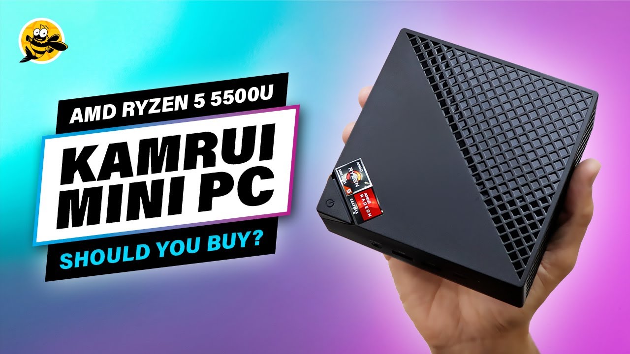 KAMRUI Mini PC with AMD Ryzen 5 5500U 6C/12T Processor Up to 4.0Ghz, 16GB  DDR4 512GB SSD Windows 11 Pro Small Form Factor Desktop Computer Support 4K
