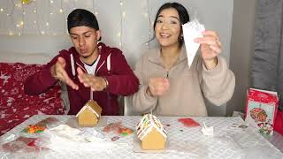 MAKING GINGERBREAD HOUSES FT MY BF