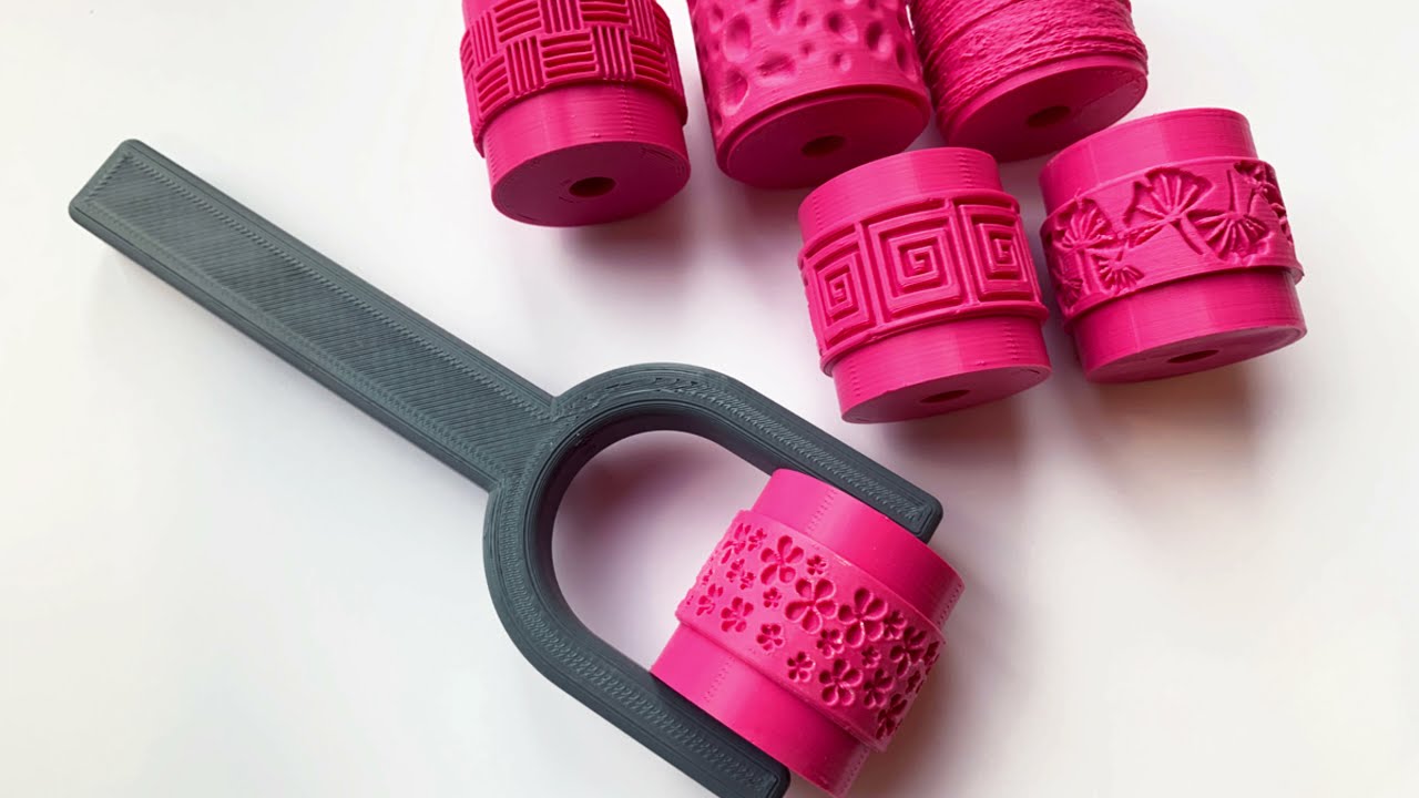 Jevina 5-teiliges Töpfer-Set Mit Handrollen Für Kreative Ton-Projekte - Musterstempel Für Ton & Lehm