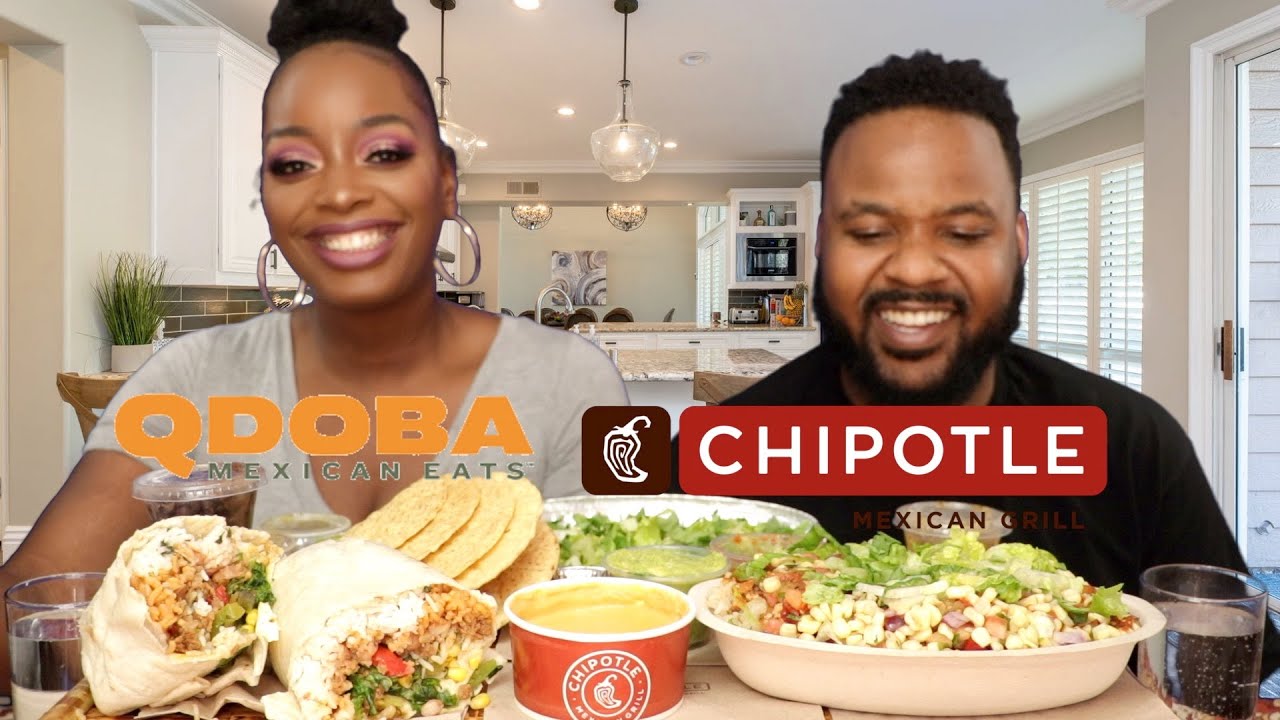 QDOBA VS CHIPOTLE VEGAN MUKBANG EATING SHOW YouTube