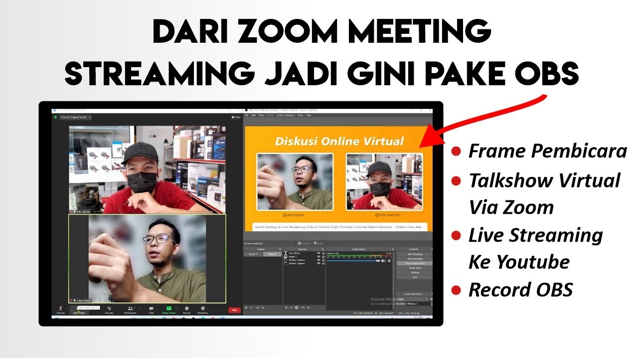 Belajar Menambahkan Pembicara dari Zoom ke OBS - Melayout Frame 2