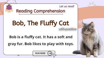 GRADE 1-3 Reading Comprehension Practice I Bob, the Cat I Let Us Read! I with Teacher Jake