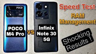 Infinix Note 30 5G v/s Poco M4 Pro - Speed Test & RAM Management in Hindi