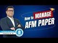 How to manage AFM paper CA Final