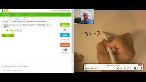 ixl 8th W.16 Create equations with no solutions or infinitely many solutions (v18.9a)