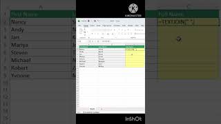 How to use textjoin formula in excel ||  Excel me do text ko kaise  join karen || #excel #shorts