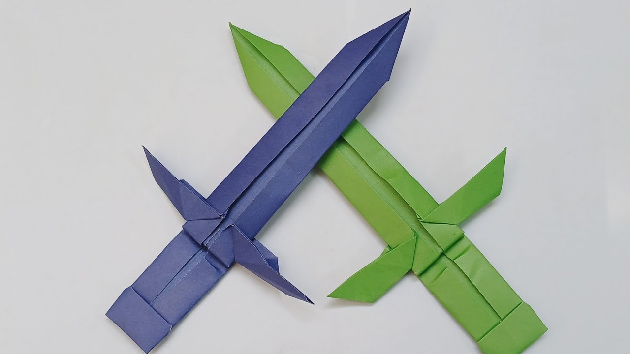 How to Make a Paper Sword | Easy Origami Tutorial for Kids - YouTube