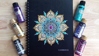 Guest painter shares a PRO TIP  Notebook Mandala Timelapse