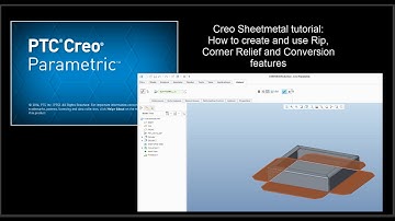 Creo Sheetmetal tutorial: Rip, Corner Relief and Conversion features
