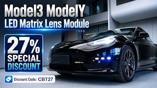LED Matrix Headlight Projector Lens Module for Tesla Model 3 &amp; Tesla Model Y #tesla #model3 #modely