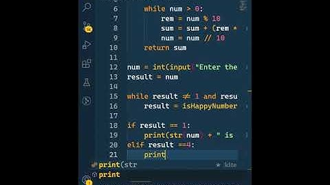 how can we check the number is happy number or not in python !! #Short #python #happynumber