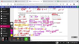 M2 M0D6 Sequences: Recursive & Explicit Math 1 Review