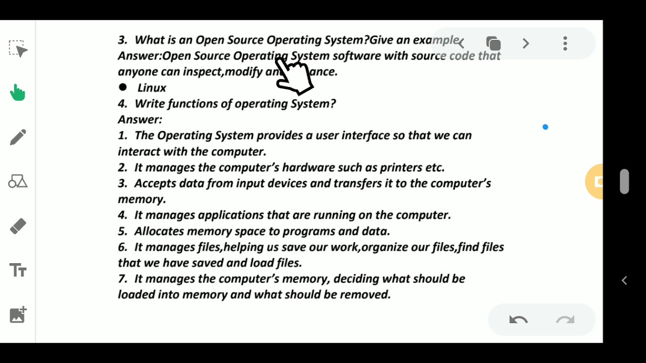 Class 8 Computer Ch-2 Operating System ( Solve of Excercise)Part3 - YouTube