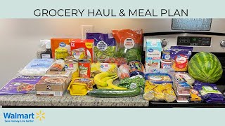 GROCERY HAUL \& MEAL PLAN | BUDGET FRIENDLY | WALMART GROCERY PICKUP | FAMILY OF TWO