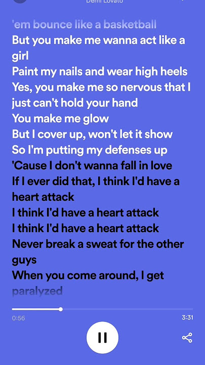 Heart Attack - Demi Lovato (Lyrics)