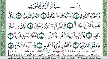 سورة الطارق شيرزاد عبد الرحمن طاهر Surah Al Tarek Sherzad Taher برواية حفص عن عاصم