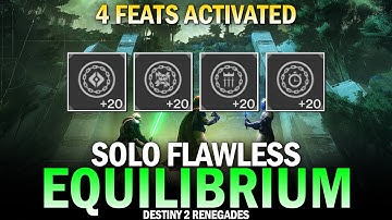Solo Flawless 4 Feats Equilibrium Dungeon [Destiny 2]
