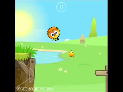 Red Ball 4 Sad Orange Ball Double Jump in valley for star