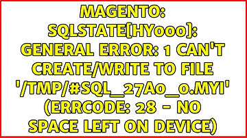 SQLSTATE[HY000]: General error: 1 Can