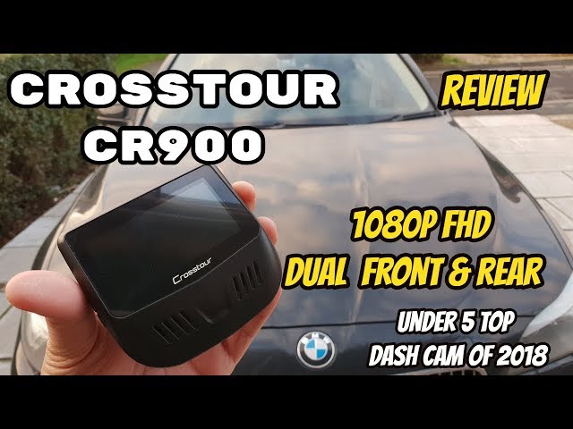 Dash Cam Both 1080p FHD Front and Rear Dual Lens in Car Camera Recorder Crosstou