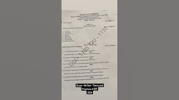 Osmania University B.com 4th Semester Theory and Practices of GST Question Paper 2024
