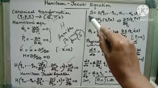 Hamilton Jacobi equation-Classical Mech(Explained in 5 minutes as I said)-PG studs.|TRB & SET Exams