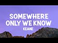 Keane  somewhere only we know lyrics