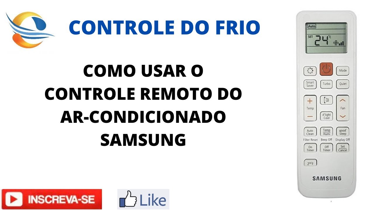 como usar o controle remoto do ar- condicionado Samsung 