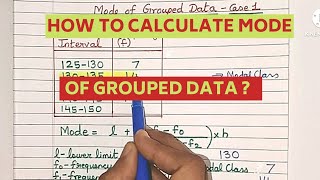 How to Calculate Mode Of Grouped Data? |  When Modal Class is the First Class/ In Between/Last Class
