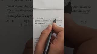Kla Bir Polinom Sorusu