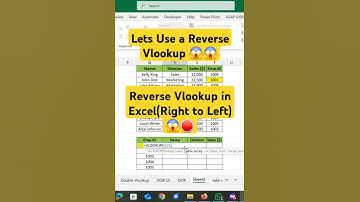 Reverse Vlookup🛑 #excelformula #excelhacks #exceltips #exceltricks #exceltutorial #excel #viralvideo