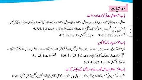 Economics ( Moashiat) 11th class smart syllabus, Moashiat ( Economics) alp smart syllabus 1st year.