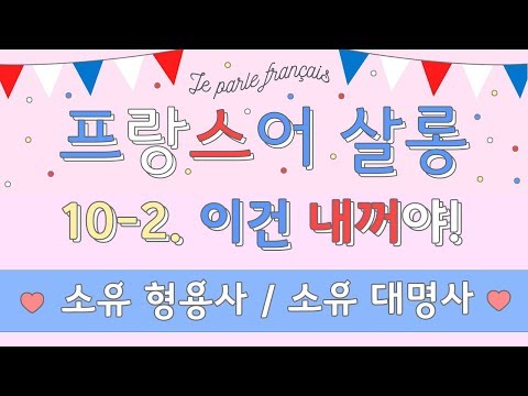 [기초 프랑스어 회화/문법] 10-2. 소유 형용사 & 소유 대명사 (feat. 이거 내꺼야!)