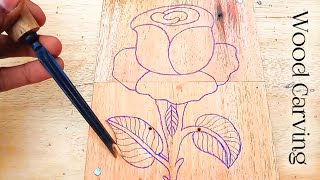 Beautiful Wood Carving Rose Flower Making | Bengal Furniture