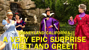 Cinderella, Lady Tremaine, Evil Queen, and Snow White Join for an EPIC Meet & Greet at Disneyland!