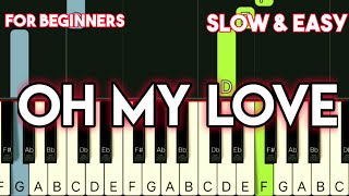 JOHN LENNON - OH MY LOVE | SLOW & EASY PIANO TUTORIAL