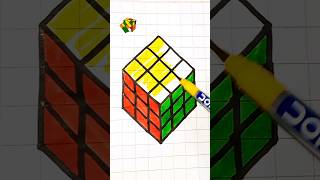 Creating a 3D Cube Drawing on Graph Paper