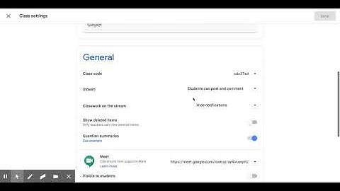 Google Classroom Notification Settings