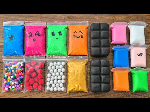 Making Super Crunchy Slime with Bags Clay and Crisp Choco