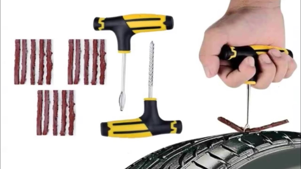 How to repair puncture tire without removing the whole tire YouTube