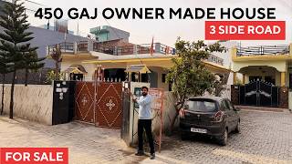 House for Sale with 450 Gaj Land, 3 Side Road, NE Facing-3 Car Parking & Lawn Space - Property 2050