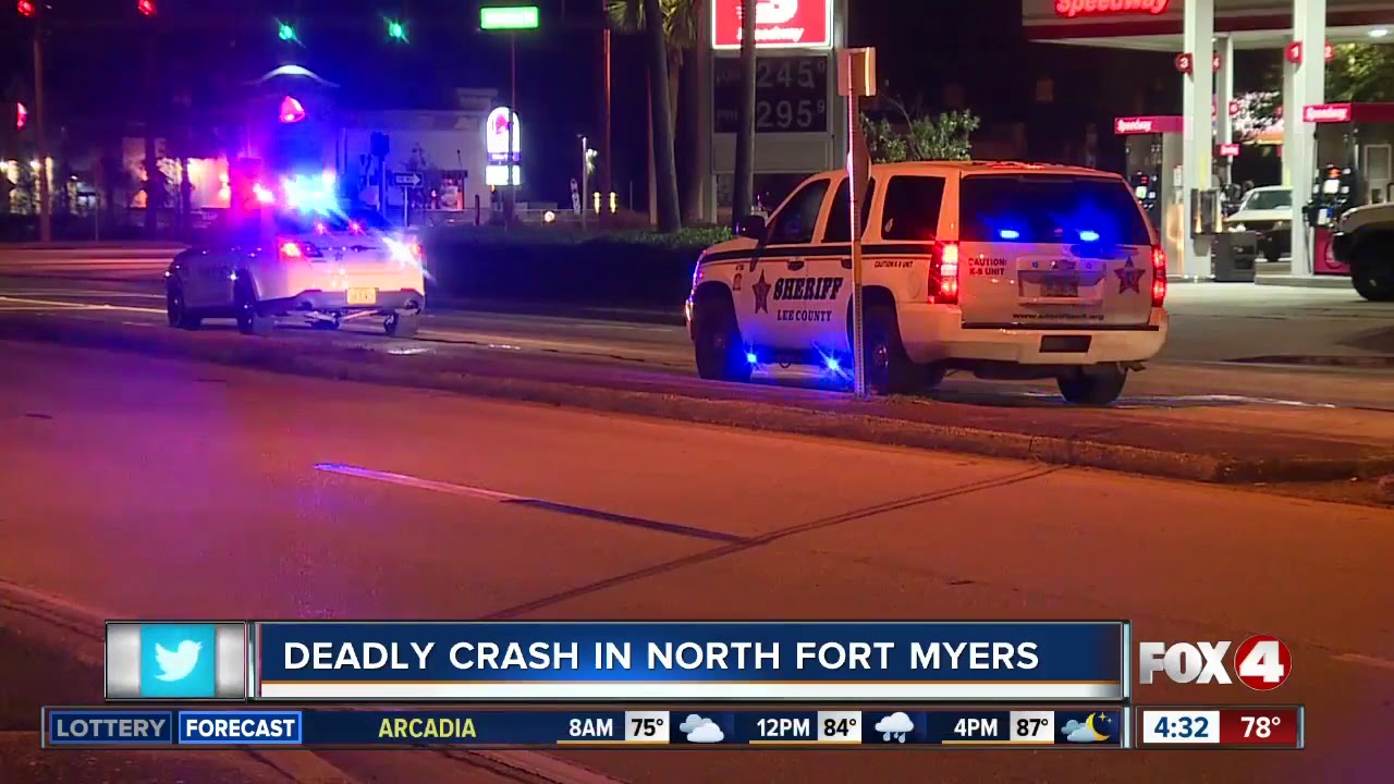 One dead in North Fort Myers crash Sunday night - YouTube