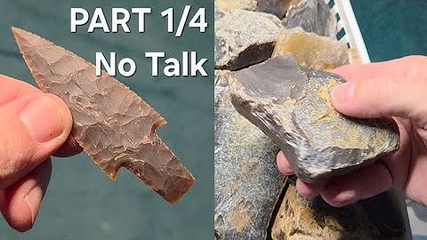 2208 - Part 1/4 - No Talk - Rock to Point (KRF) Knife River Flint #flintknapping 