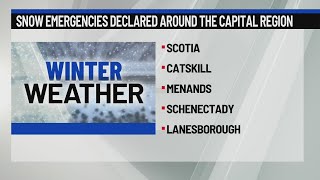 Snow emergencies declared around the Capital Region
