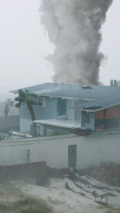 Hurricane vs Tornado Rips Roof off House